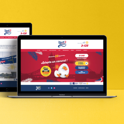 projet duckrace identite visuelle print site web