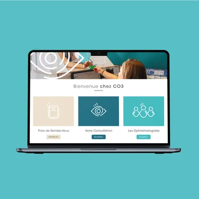 conception graphique interface développement site web responsive ophtalmologie agence de communication Orléans 