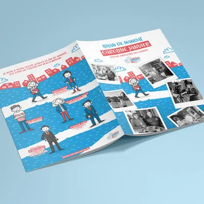 création graphique illustrations personnalisées mise en page bilan de mandat député Caroline Janvier agence de communication 