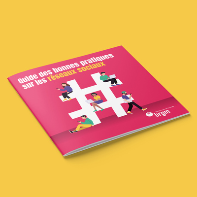 création mise en page guide réseaux sociaux brgm brochure plaquette agence de communication