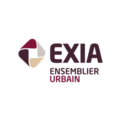 création identité visuelle logo charte graphique papeterie voeux affiche plaquette de présentation 4x3 campagne d'affichage immobilier Exia agence de communication Orléans