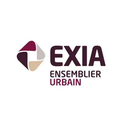 création identité visuelle logo charte graphique papeterie voeux affiche plaquette de présentation 4x3 campagne d'affichage immobilier Exia agence de communication Orléans